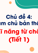 Chủ đề 4Kĩ năng từ chối (Tiết 1)
